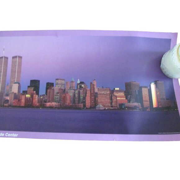 New York Twin Towers Panoramic Art Print Poster - Picture 4 of 12